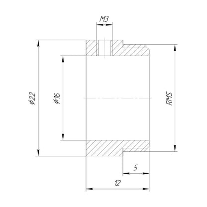 16mm clamp to RMS male thread adapter for Plustek scanner lens