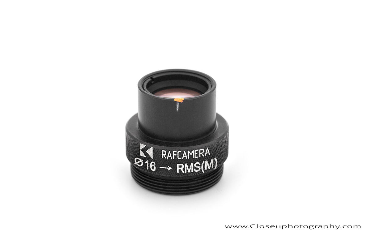 16mm clamp to RMS male thread adapter for Plustek scanner lens