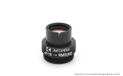 16mm clamp to RMS male thread adapter for Plustek scanner lens
