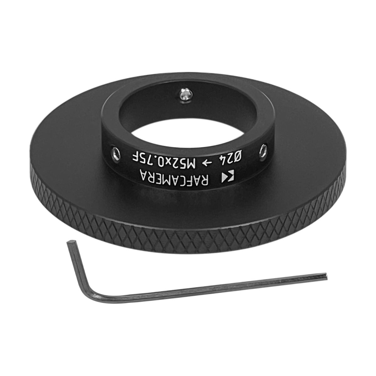 24mm clamp to M52x0.75 female thread adapter