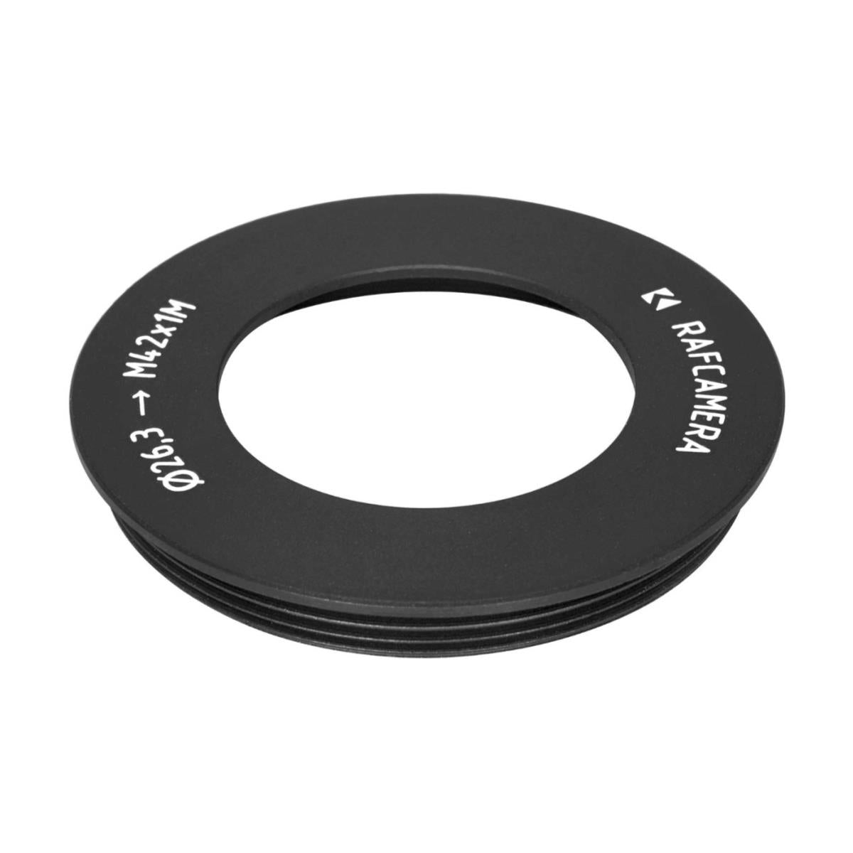 26.3mm bore to M42x1 male thread adapter