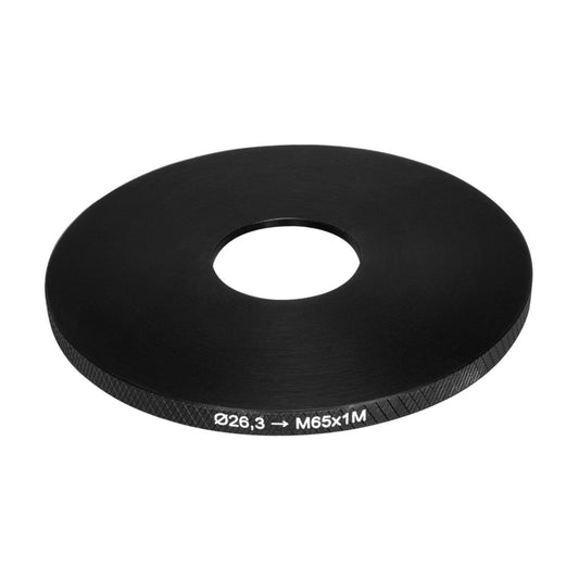 26.3mm bore to M65x1 male thread adapter for Compur #00 shutters, wide