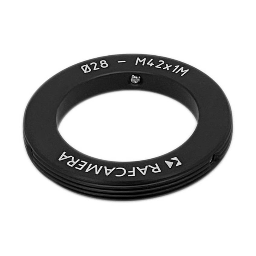 28mm clamp to M42x1 male thread adapter, flangeless