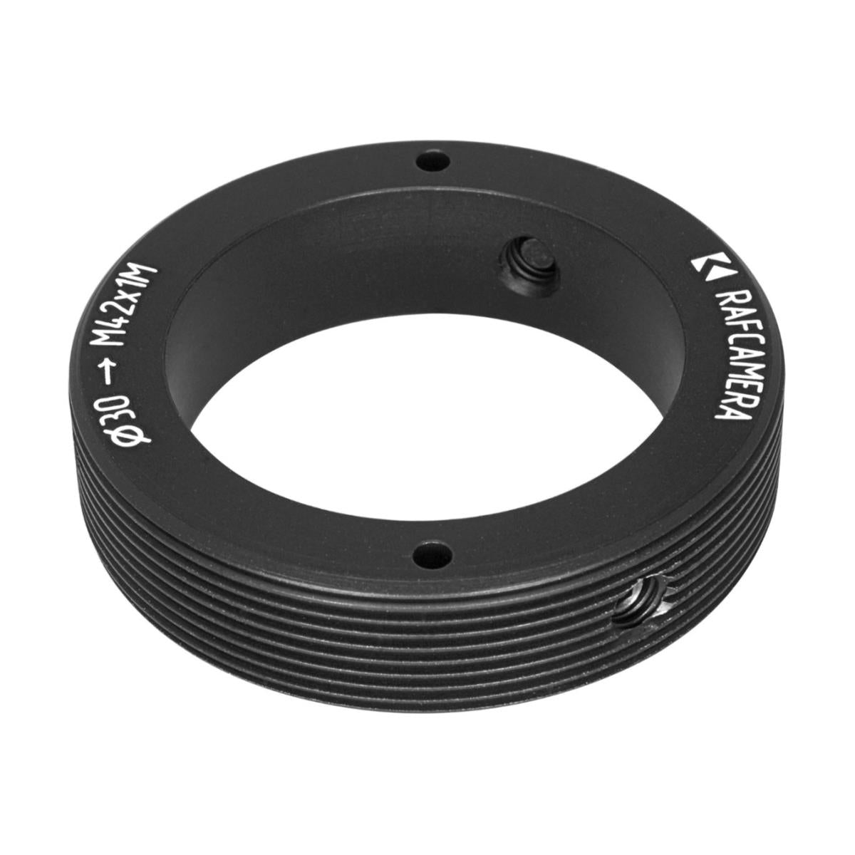 30mm clamp to M42x1 male thread adapter, flangeless