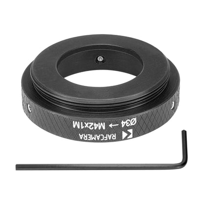 34mm clamp to M42x1 male thread adapter for Zeiss S-Sonnar 2.5/62mm