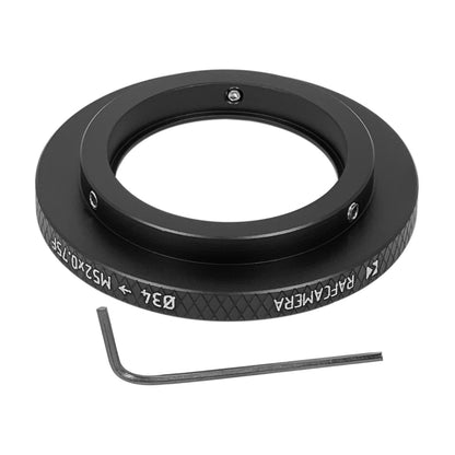 34mm clamp to M52x0.75 female thread adapter