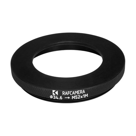 34.6mm bore to M52x1 male thread adapter for shutters