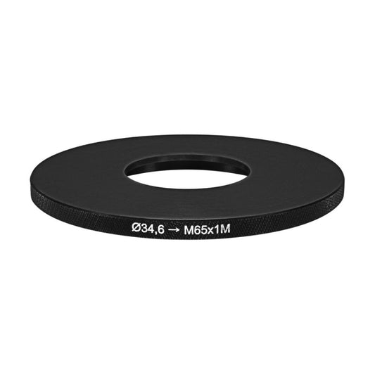 34.6mm bore to M65x1 male thread adapter for shutters, wide