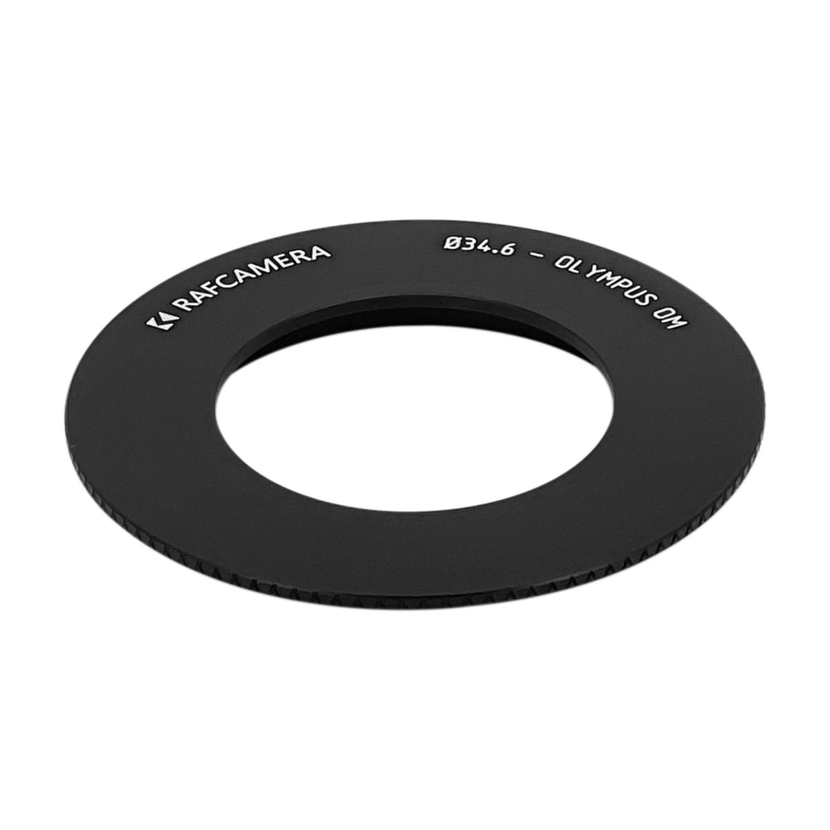 34.6mm bore to Olympus OM camera mount adapter