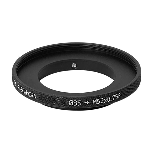35mm clamp to M52x0.75 female thread adapter