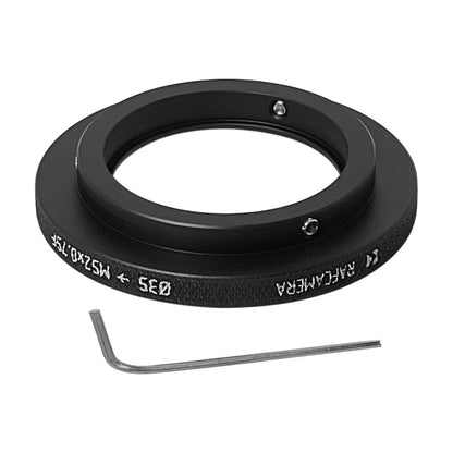35mm clamp to M52x0.75 female thread adapter