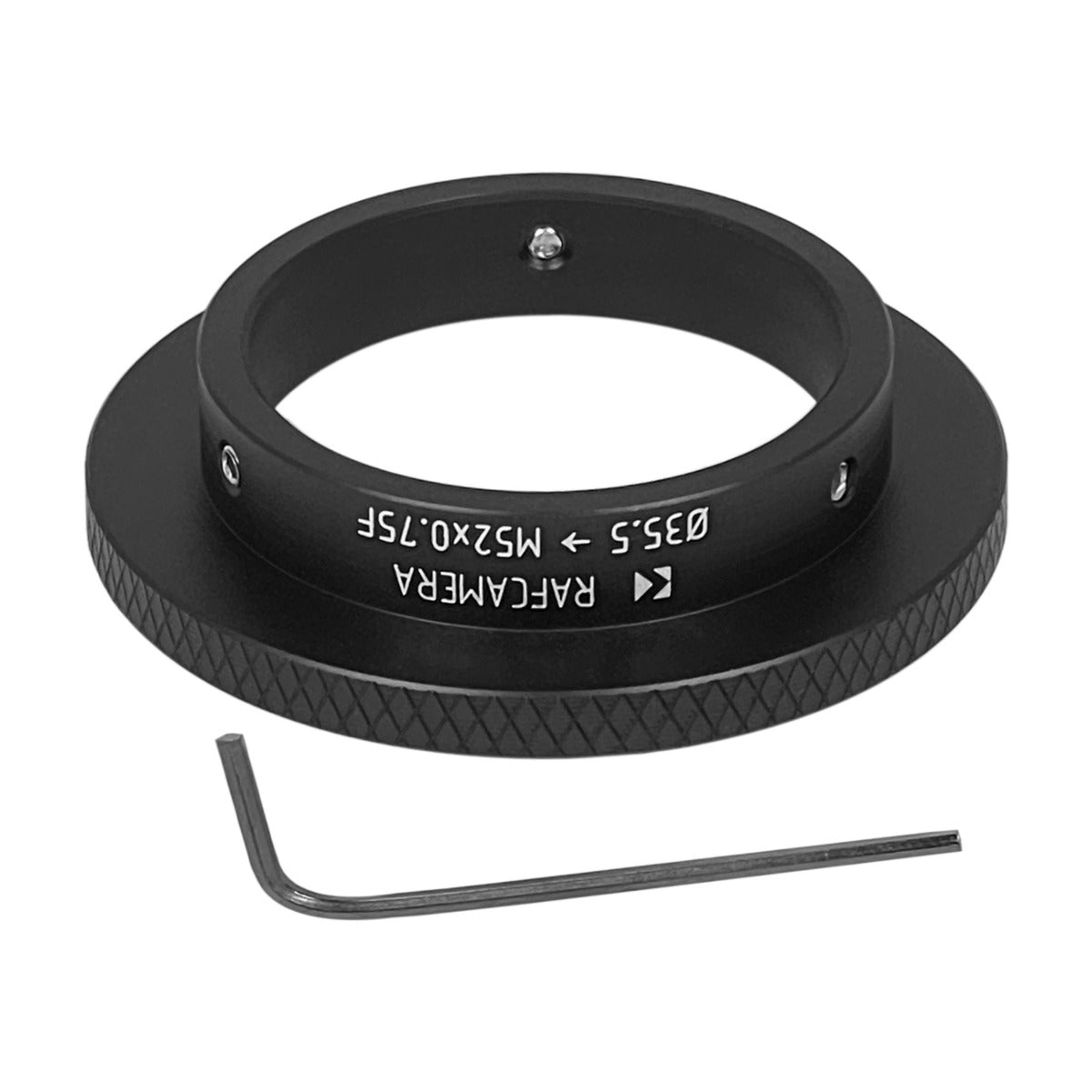 35.5mm clamp to M52x0.75 female thread adapter