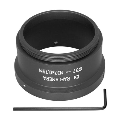 37mm clamp to M37x0.75 male thread adapter