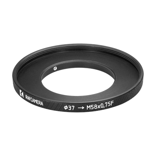 37mm clamp to M58x0.75 female thread adapter (step-up ring) for Kiev-16U lenses