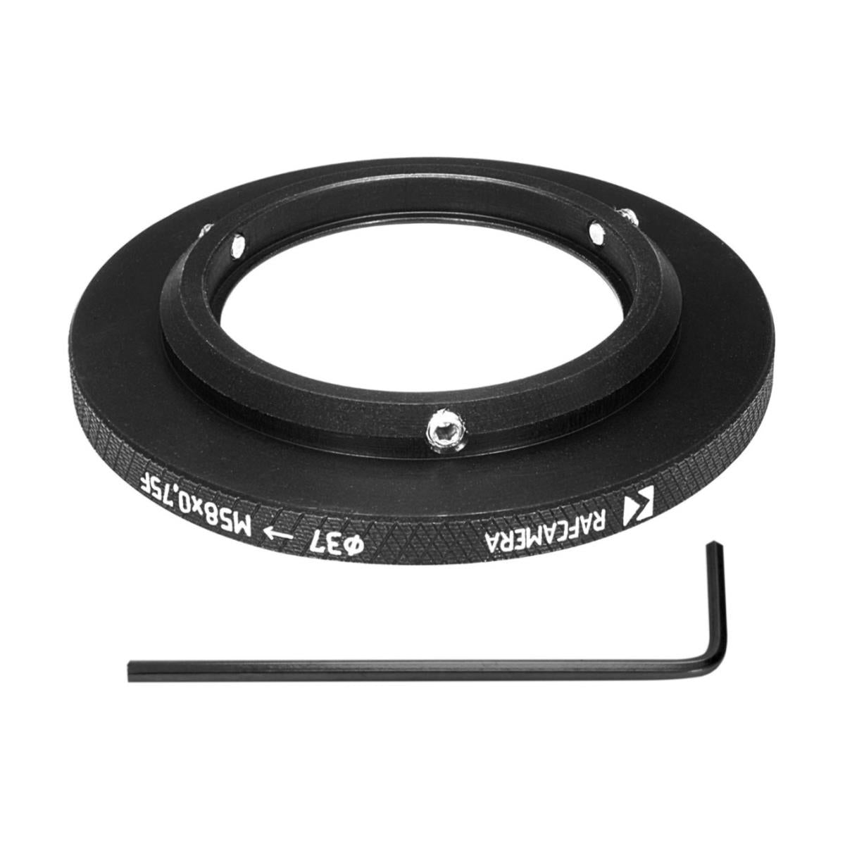 37mm clamp to M58x0.75 female thread adapter (step-up ring) for Kiev-16U lenses