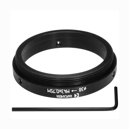 38mm clamp (V38) to M43x0.75 male thread adapter for Schneider Macro-Symmar