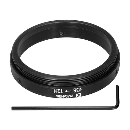 38mm clamp (V38) to M42x0.75 (T2) male thread adapter for Schneider Macro-Symmar