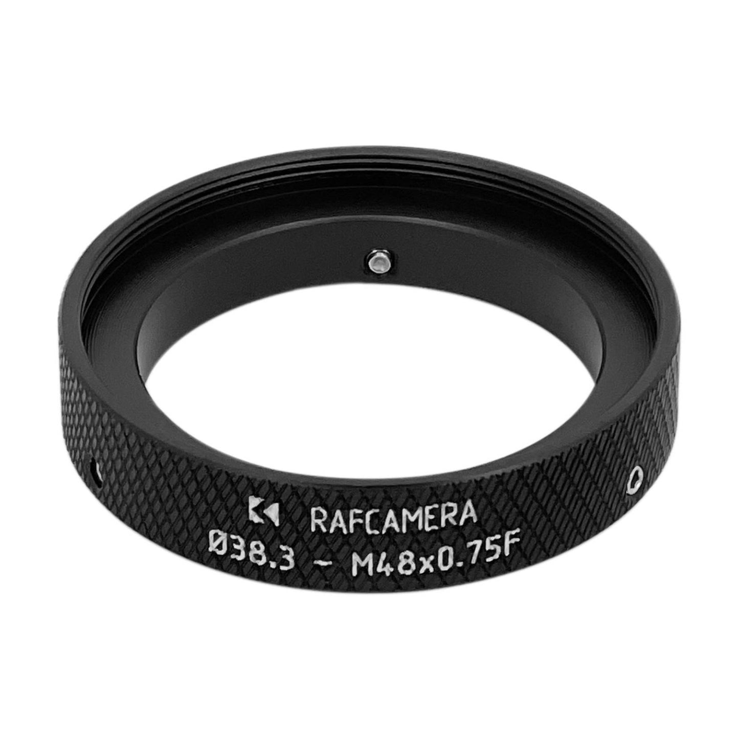 38.3mm clamp to M48x0.75 female thread adapter