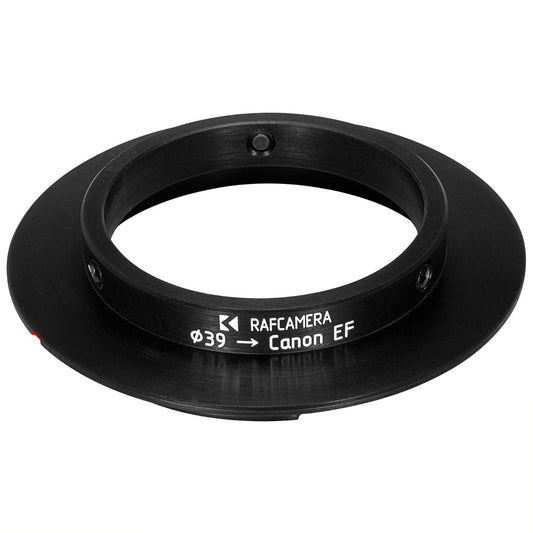 39mm clamp to Canon EF camera mount adapter