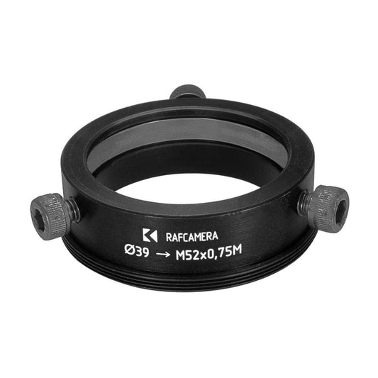 39mm clamp to M52x0.75 male thread adapter (for Kowa 16-A lenses)