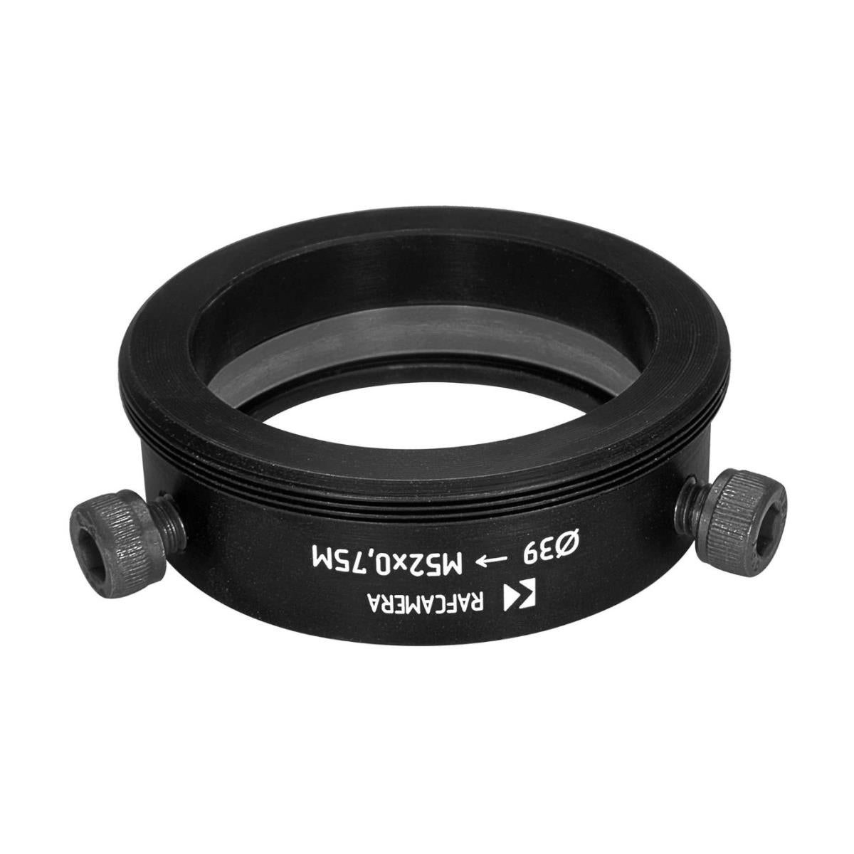 39mm clamp to M52x0.75 male thread adapter (for Kowa 16-A lenses)