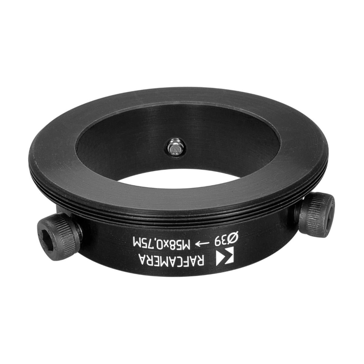 39mm clamp to M58x0.75 male thread adapter (for Kowa 16-A lenses)