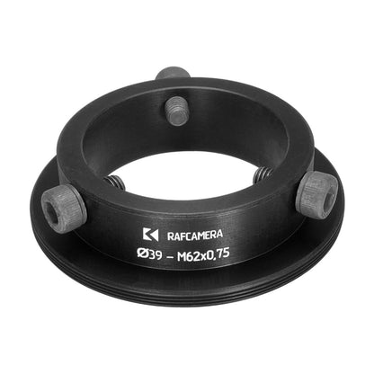 39mm clamp to M62x0.75 male thread adapter (for Kowa 16-A lenses)