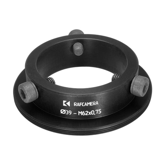 39mm clamp to M62x0.75 male thread adapter (for Kowa 16-A lenses)