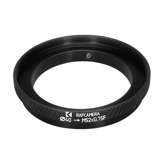40mm clamp to M52x0.75 female thread adapter