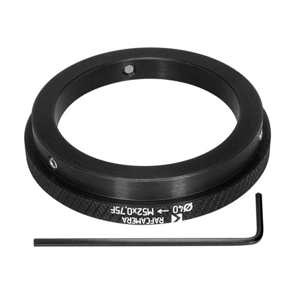40mm clamp to M52x0.75 female thread adapter