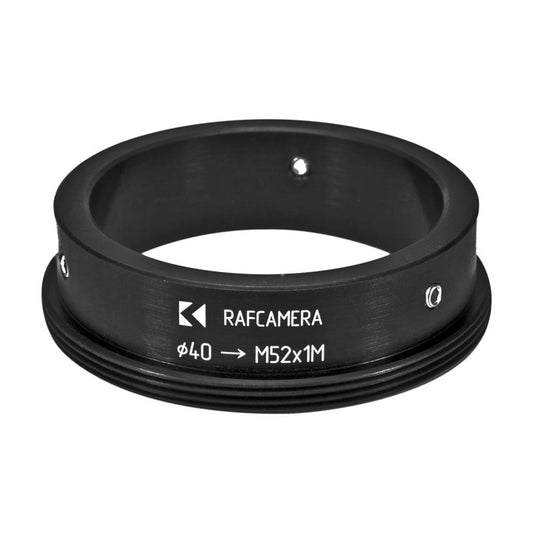 40mm clamp to M52x1 male thread adapter for focusing helicoids