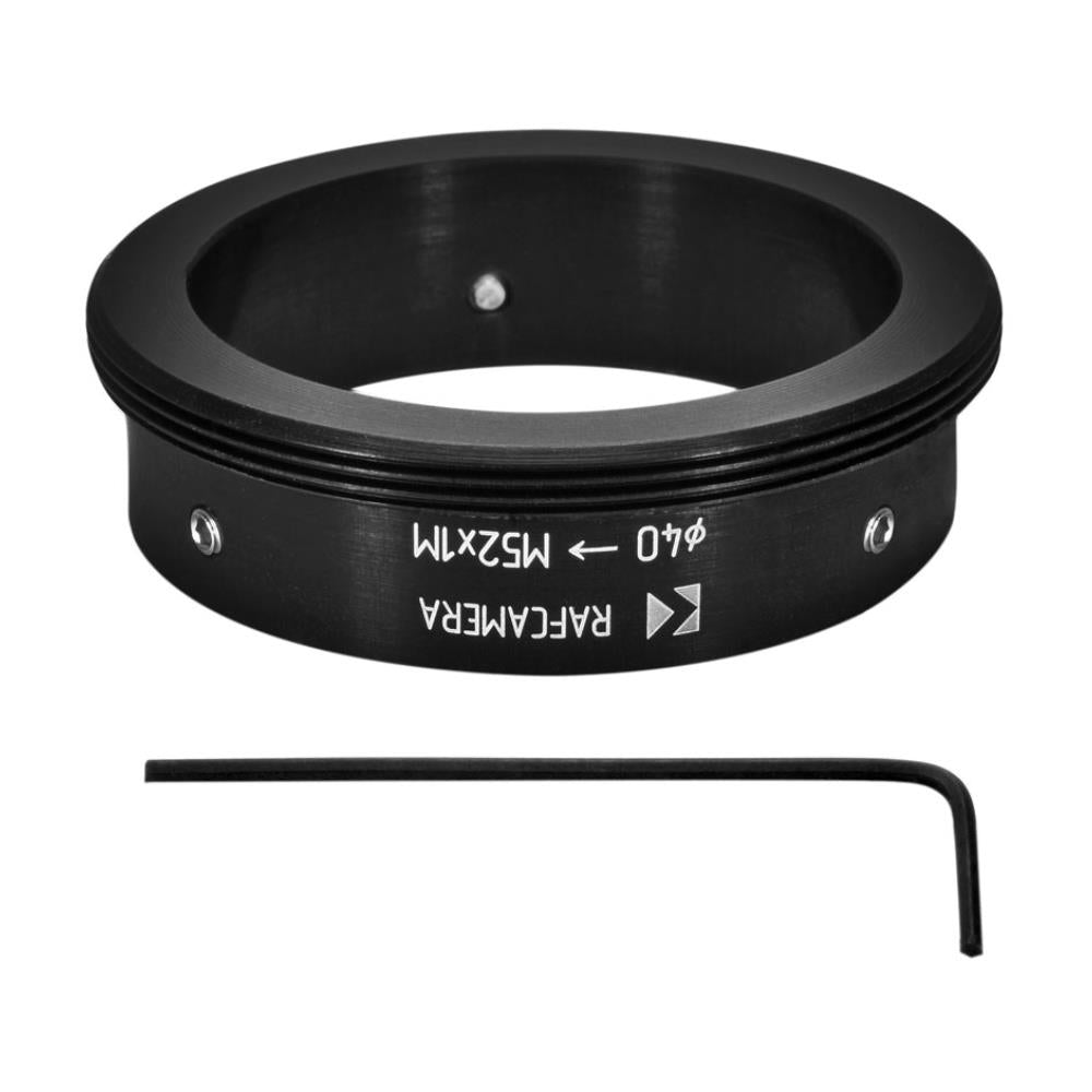 40mm clamp to M52x1 male thread adapter for focusing helicoids