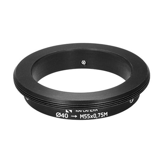 40mm clamp to M55x0.75 male thread adapter (Kowa-8 to Rapido FVD-8)