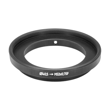 40.5mm clamp to M52x0.75 female thread adapter