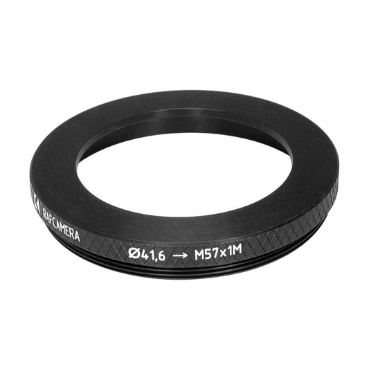 41.6mm bore to M57x1 male thread adapter to mount shutters on Bronica S2 camera