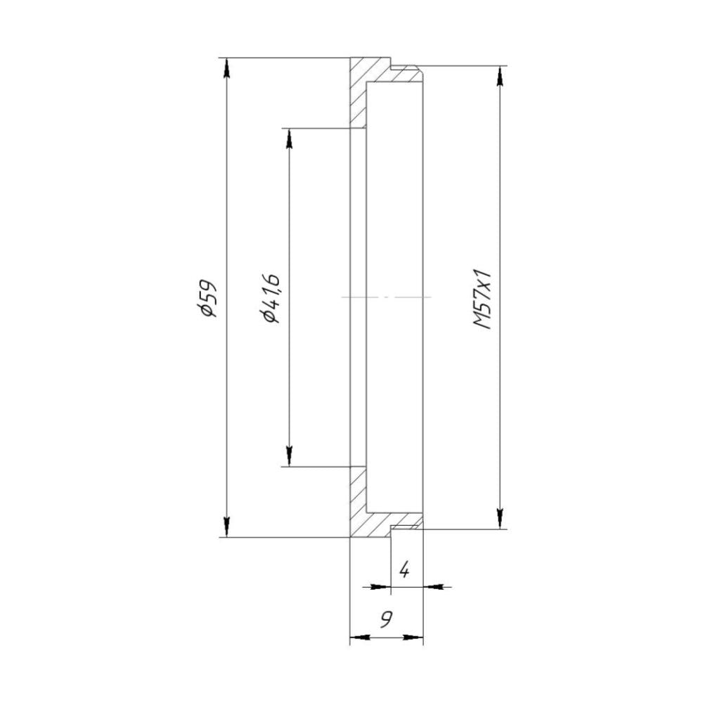 41.6mm bore to M57x1 male thread adapter to mount shutters on Bronica S2 camera