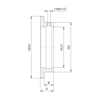 42.5mm clamp to M65x1 male thread adapter for helicoids
