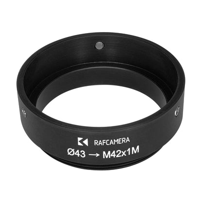 43mm clamp to M42x1 male thread adapter