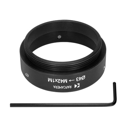 43mm clamp to M42x1 male thread adapter