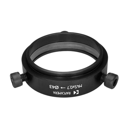 43mm clamp to M45x0.7 male thread adapter (for Kowa 16-D lenses)