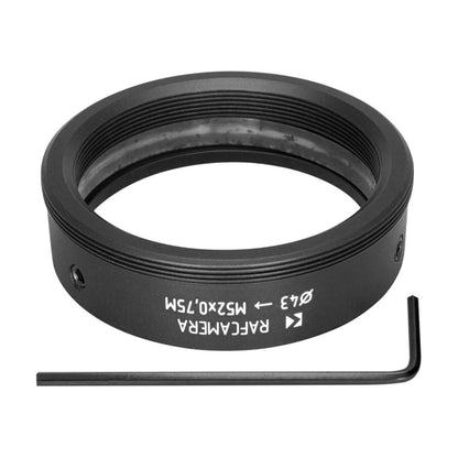 43mm clamp to M52x0.75 male thread adapter (for Kowa 16-D lenses)