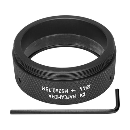 44mm clamp to M52x0.75 male thread adapter