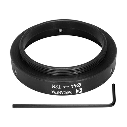 44mm clamp to M42x0.75 (T2 mount) male thread adapter