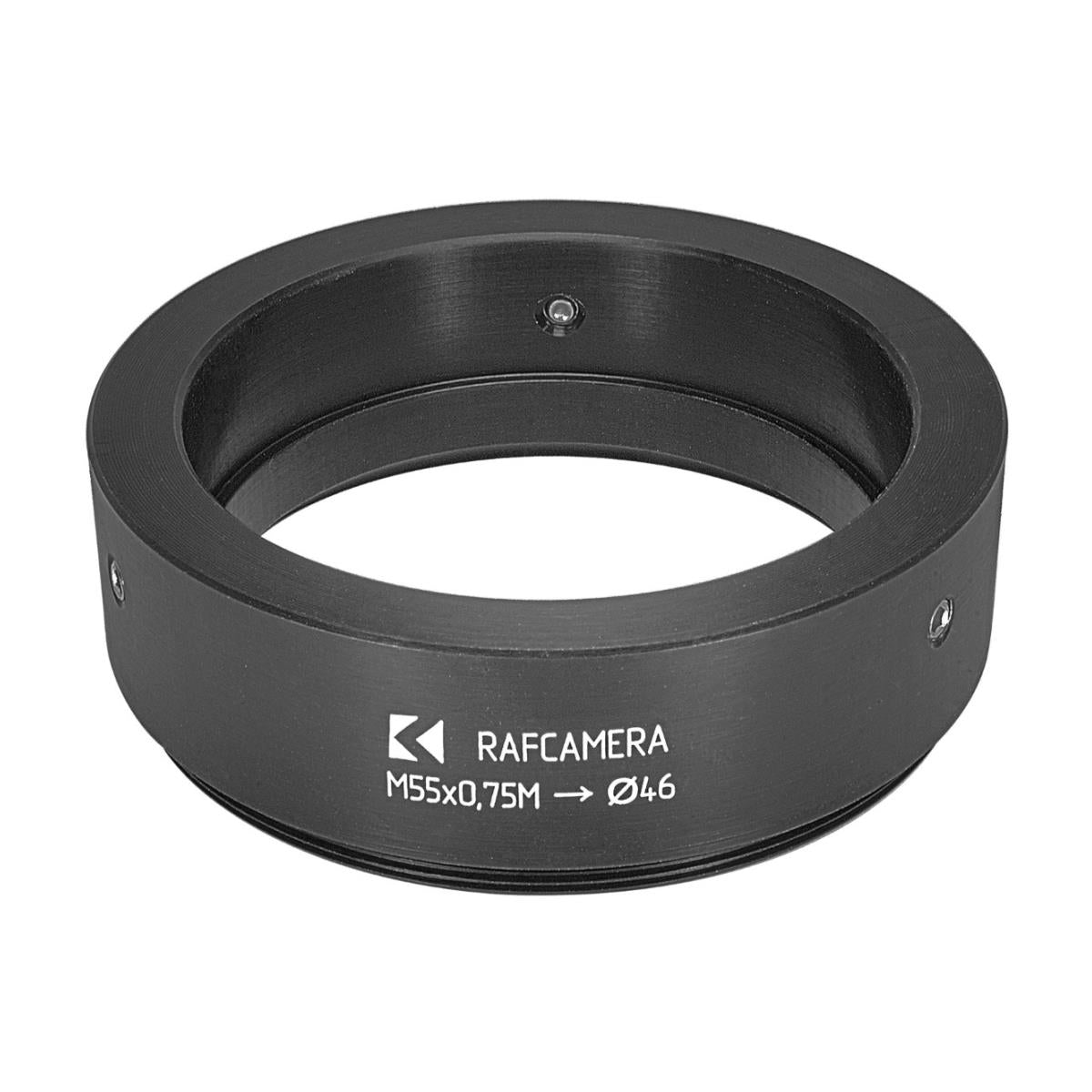 46mm clamp to M55x0.75 male thread adapter