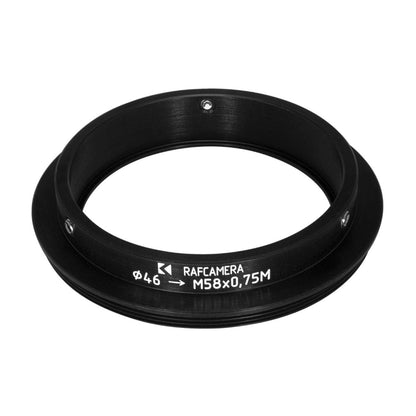 46mm clamp to M58x0.75 male thread adapter for Linos inspec.x lenses