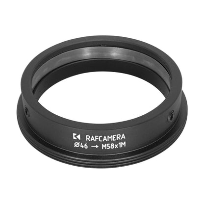 46mm clamp to M58x1 male thread adapter