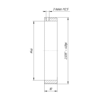46mm clamp to SM2 male thread adapter for Linos Inspec.X L 5.6/105mm lens