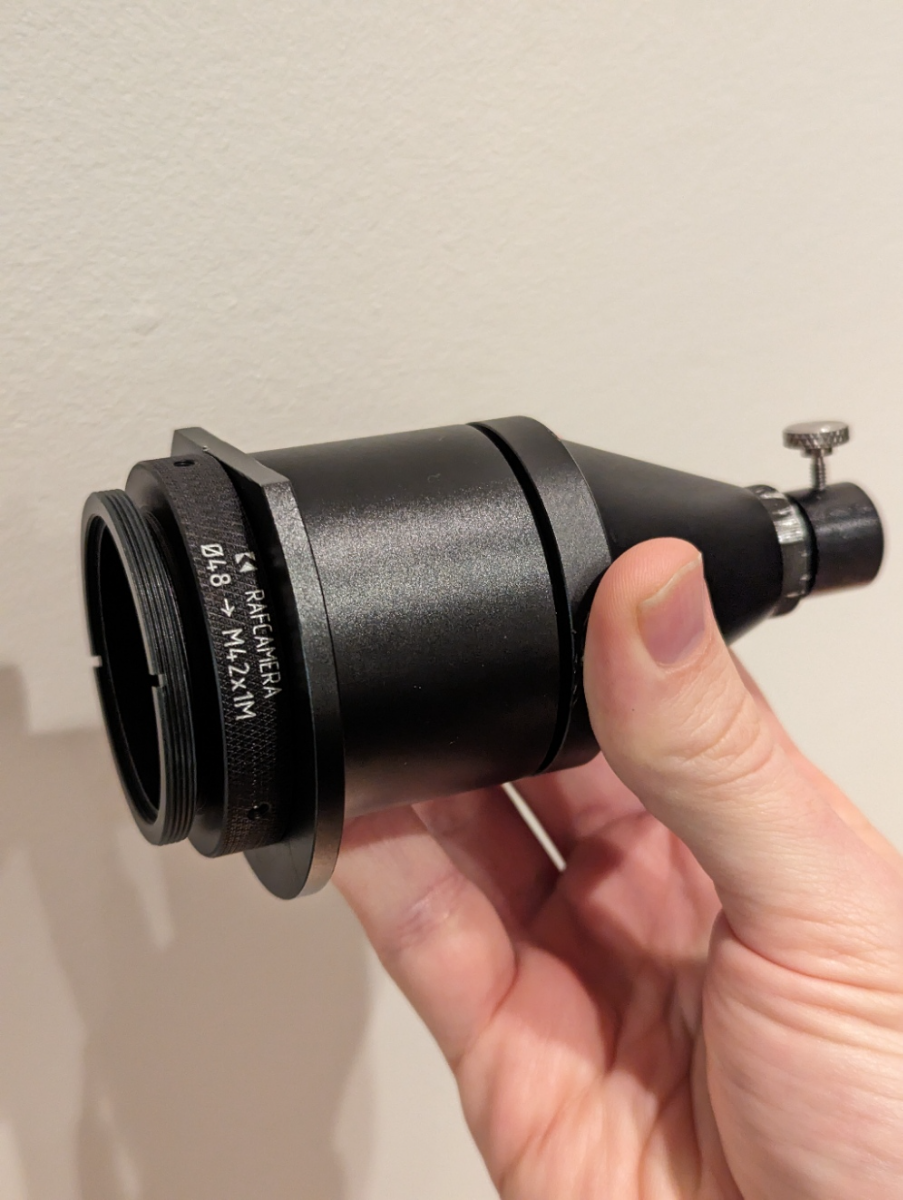 48mm clamp to M42x1 male thread adapter for LLG collimating optic