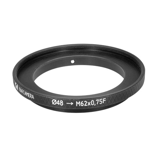 48mm clamp to M62x0.75 female thread adapter