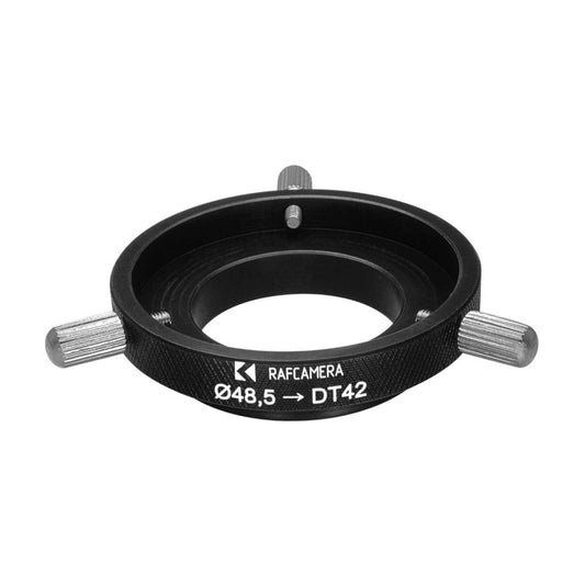 48.5mm to 42mm dovetail adapter (Nikon S microscope head on Olympus BH2 stand)